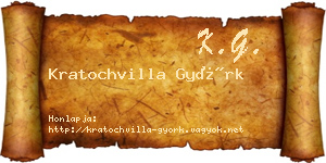 Kratochvilla Györk névjegykártya